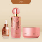 Kit Aurora: Body Splash + Manteiga Iluminadorar + Primer Acetinado